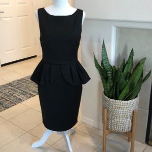 SOLD Alice + Olivia Black peplum dress